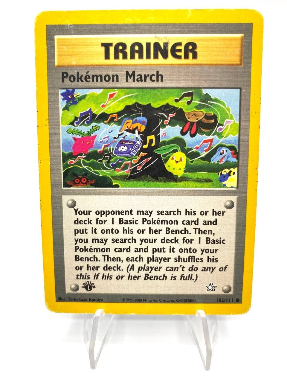Carta Pokemon set Neo Genesis 102/111 Marcia POKEMON MARCH 1s edition GOOD ENG