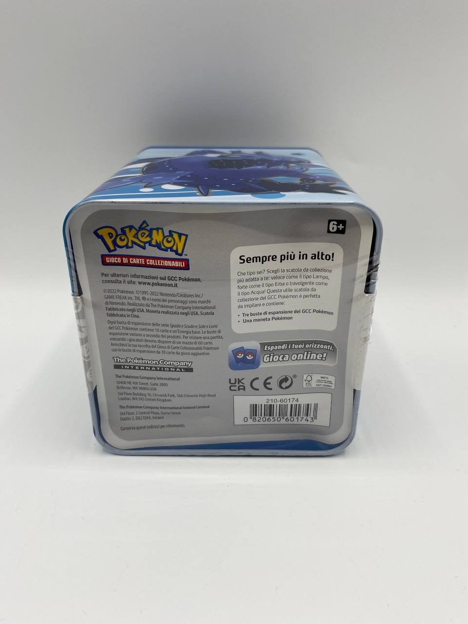 Stacking Tin Pokémon Inverno 2022 Acqua Lapras Italiano Sigillato Water Sealed