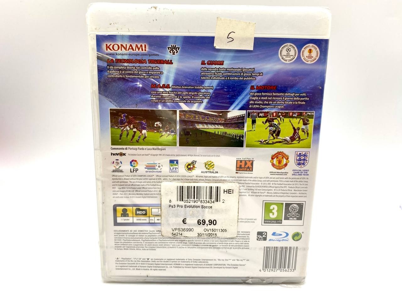 PES 2014 PRO EVOLUTION SOCCER PS3 ITALIANO PLAYSTATION 3 Semi Sealed Completo