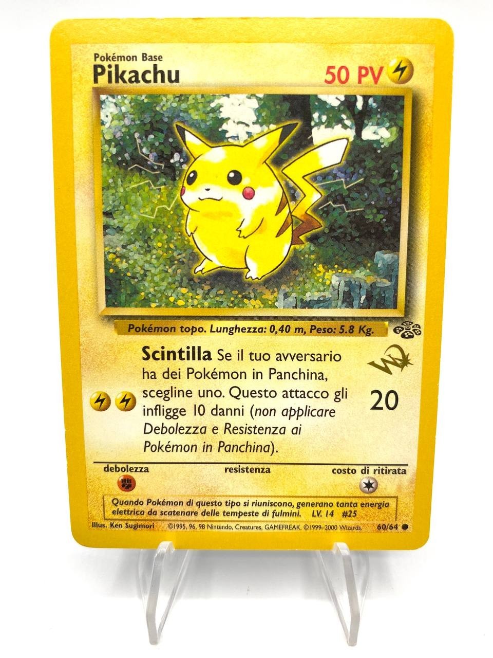 Carta Pokemon Pikachu 60/64 Wizard of the Coast Stamped set Jungle Italiano EXC
