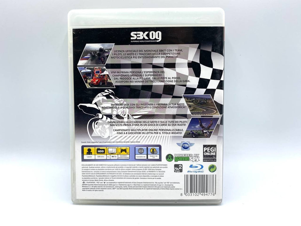 SBK 09 SUPERBIKE WORLD CHAMPIONSHIP PlayStation PS3 Completo Funzionante