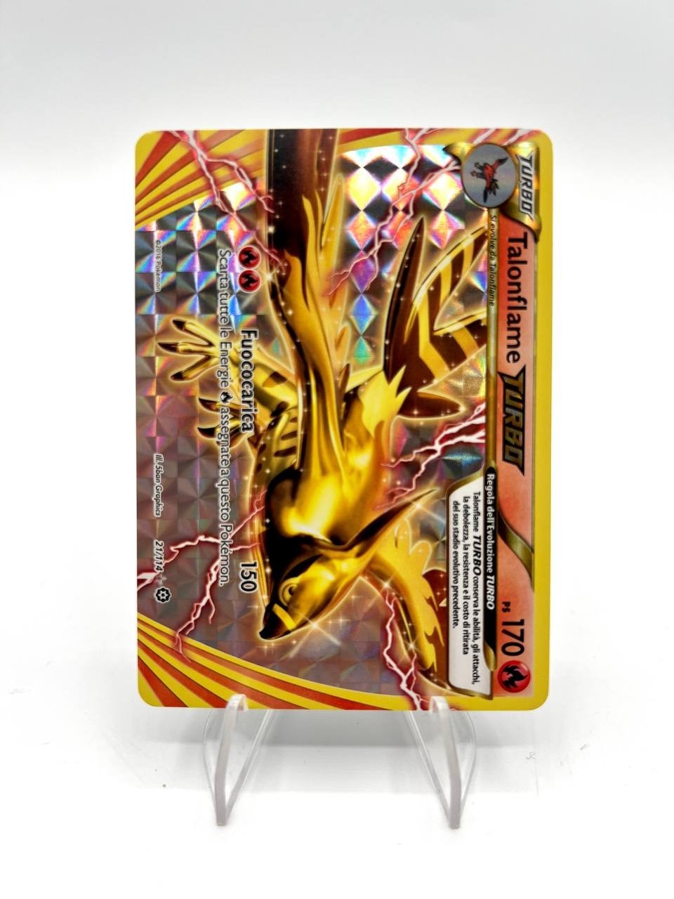 Carta pokemon Talonflame turbo 21/114 set Vapori accesi Italiano Holo Near mint