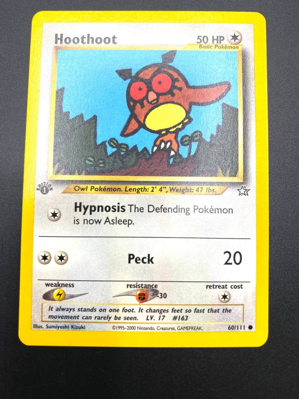 Carta Pokémon Hoothoot 60/111 set Neo Genesis Near mint 1 Edizione Inglese