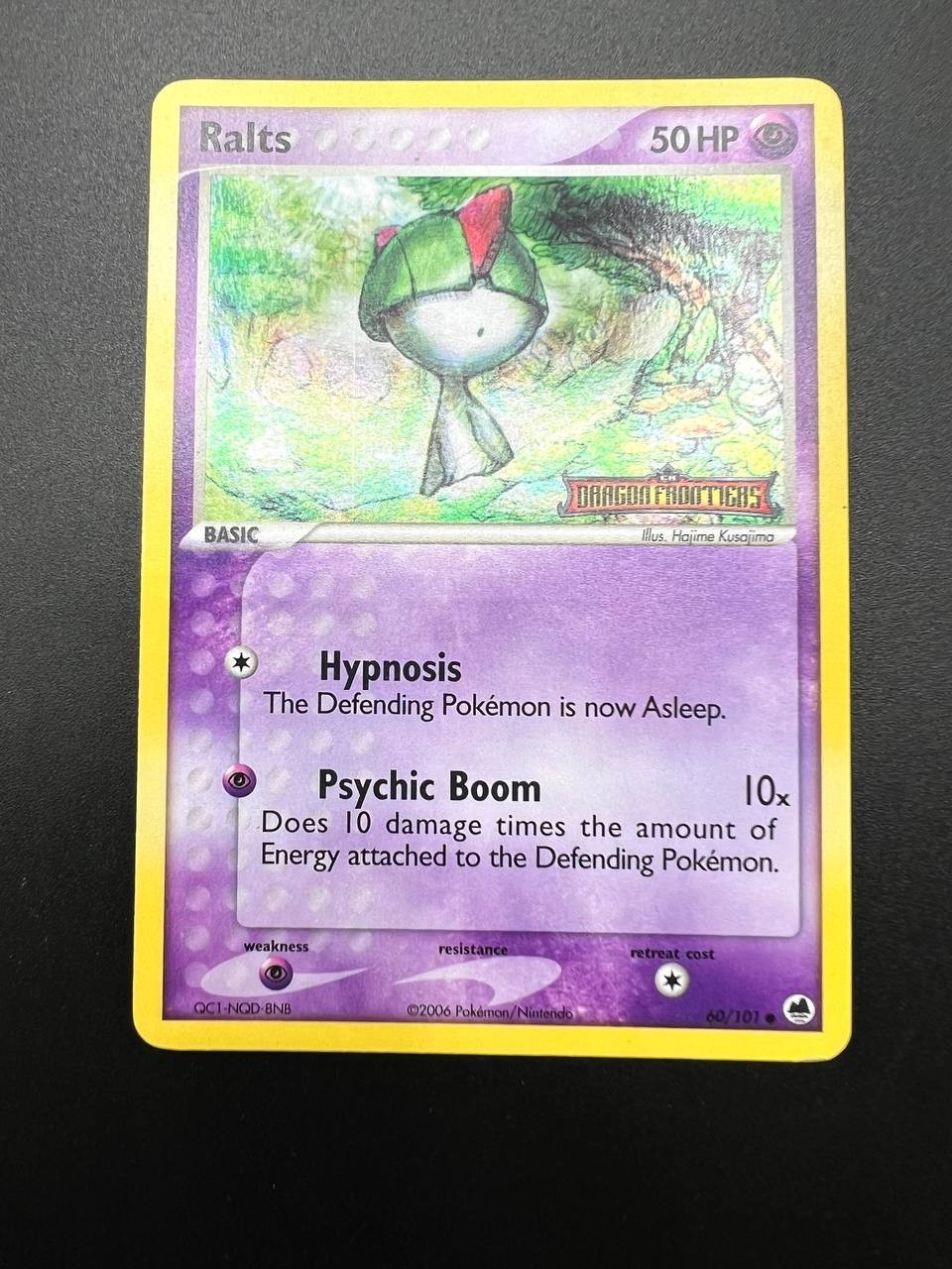 Carta pokemon Ralts 60/101 set Dragon Frontiers Stamped Holo Excellent Inglese