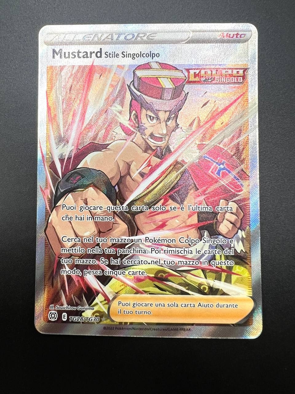 Carta pokemon Mustard stile singolcolpo TG28/TG30 Astri lucenti Trainer Holo NM