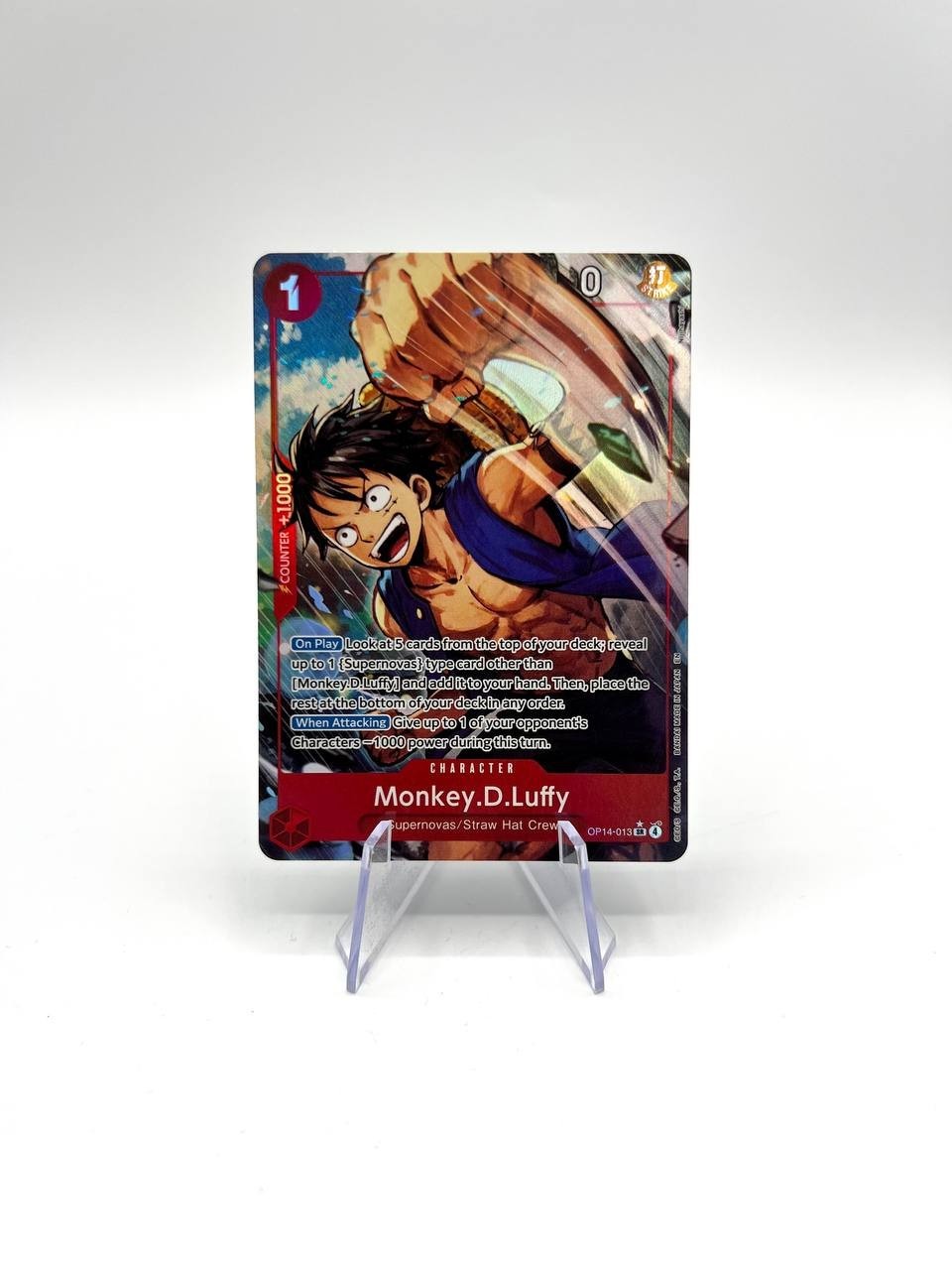 Carta one piece Monkey.D.Luffy OP14-013 set The Azure Sea's Seven Foil Near mint