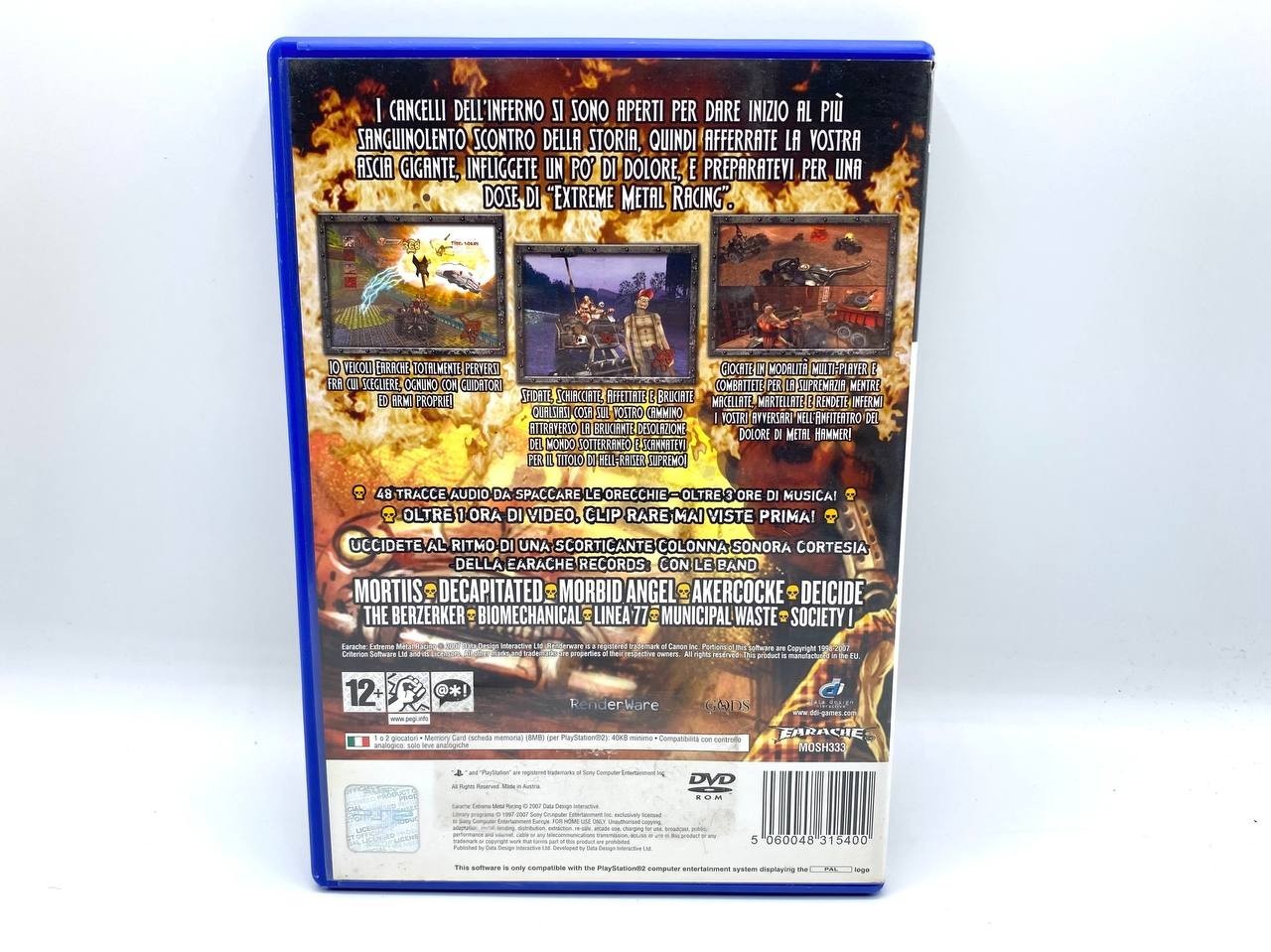 Earache Extreme Metal Racing Ps2 Sony Playstation Completo Funzionante ITA