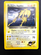 Carta pokemon Rocket's Zapdos 15/132 set Gym Challenge Holo Good Vintage ENG