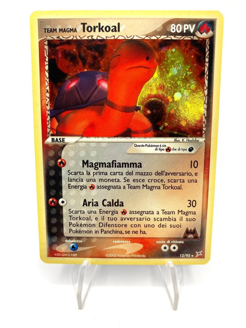Carta pokemon Team Magma Torkoal 12/95 Holo EX Team Magma vs Team Aqua Near mint