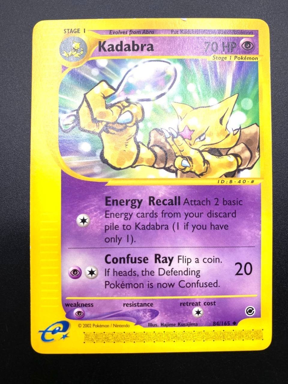 Carta Pokemon Kadabra set Expedition 84/165 Excellent Vintage no holo Inglese