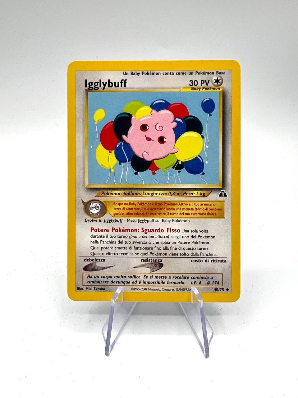 Pokemon Igglybuff 40/75 Neo Discovery Prima Edizione italiano good Vintage