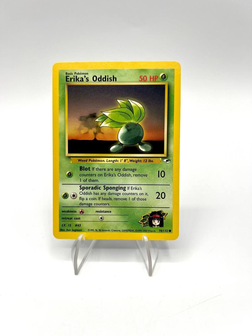 Carta pokemon Erika's Oddish 78/132 set Gym Heroes inglese Vintage Excellent