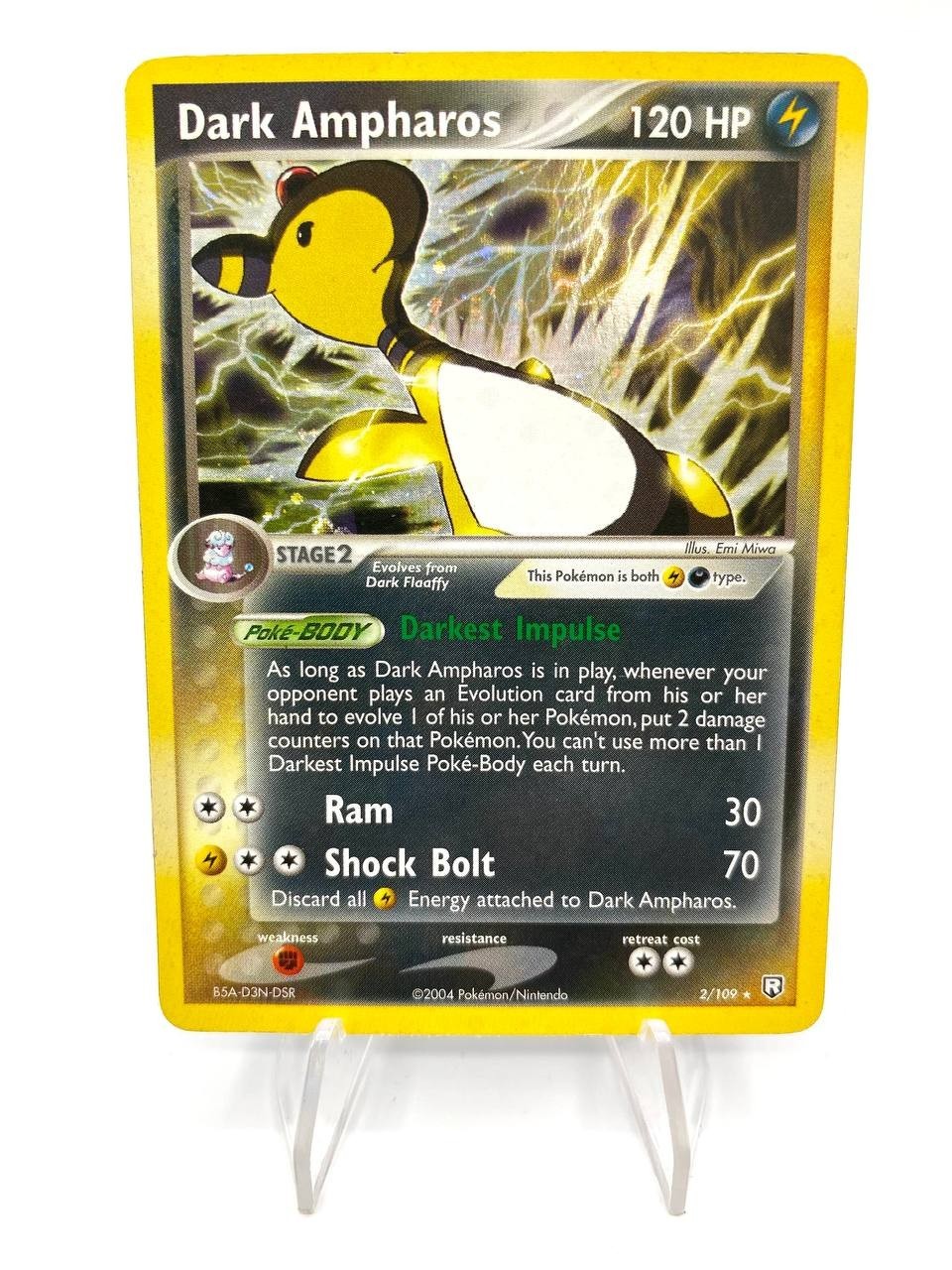 Pokémon Card Dark Ampharos 2/109 Holo set Team Rocket Returns Inglese EXC ENG