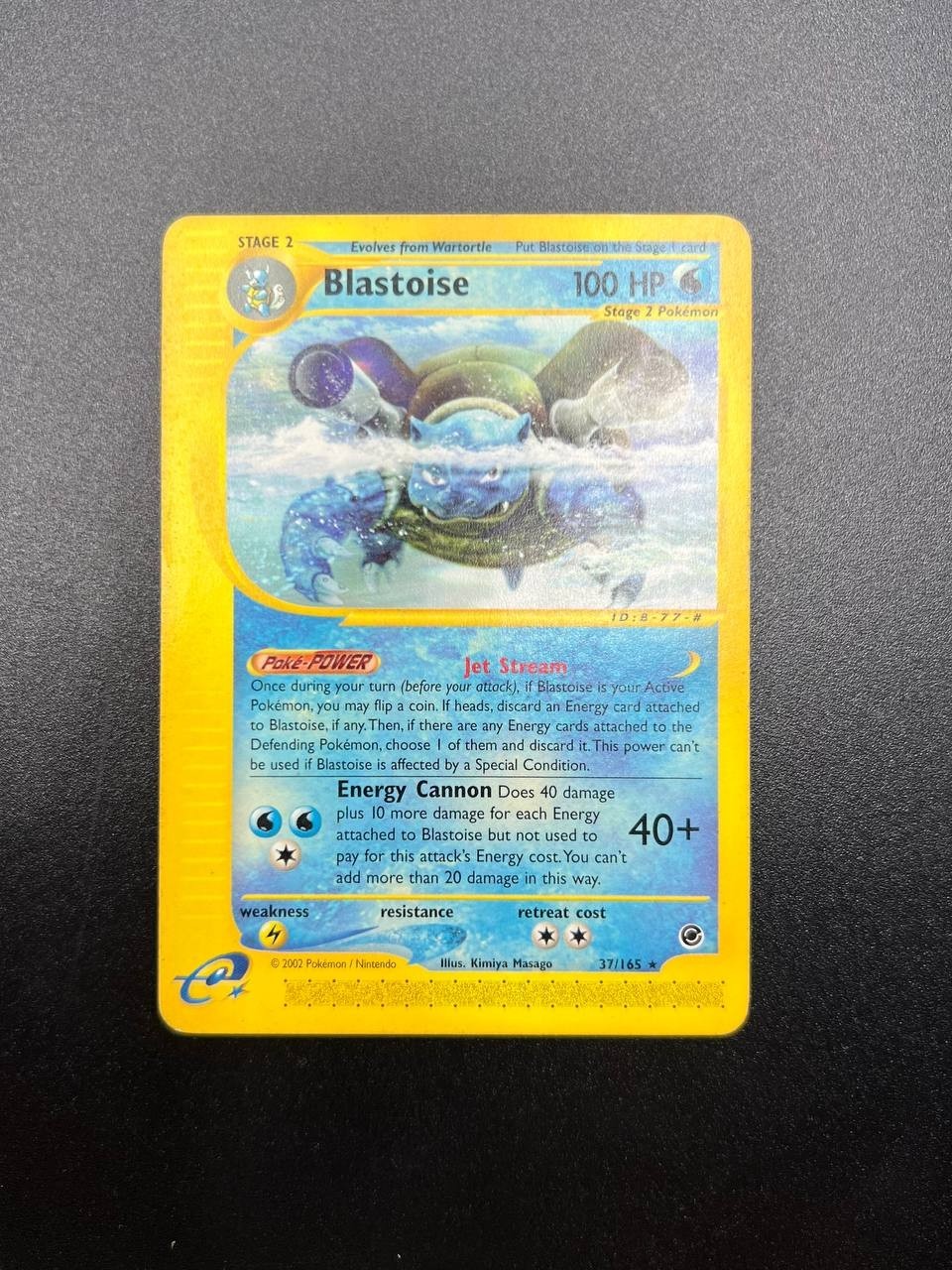 Carta Pokemon blastoise Inglese rara no holo Set Expedition 37/165 excellent