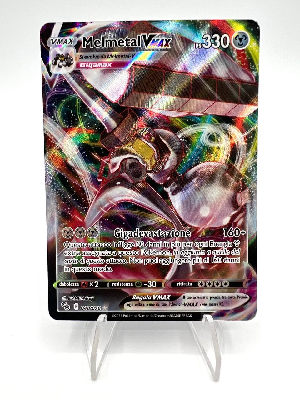 Carta pokemon Melmetal VMAX Holo set Pokémon GO F 048/078 Italiano Near mint