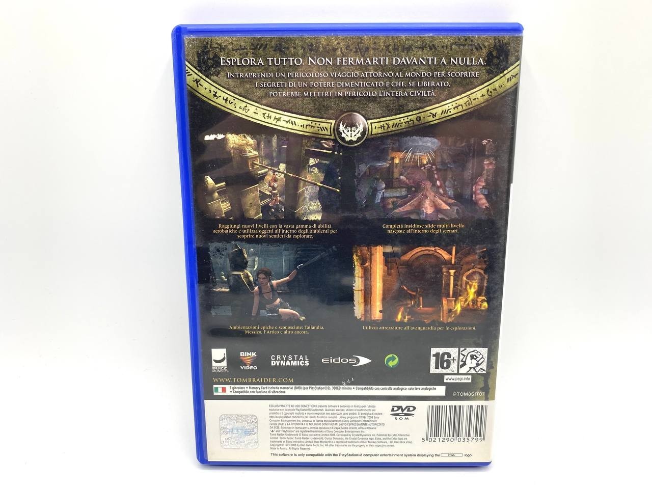 Videogioco Tomb Raider Underworld PlayStation PS2 Completo Funzionante Italiano