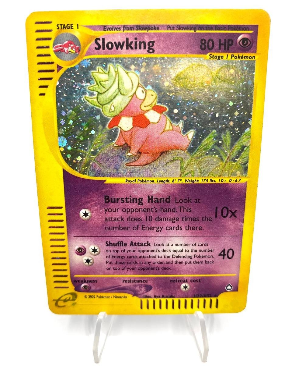 Carta Pokémon Slowking set Aquapolis H22/H32 2003 Vintage Good Inglese ENG