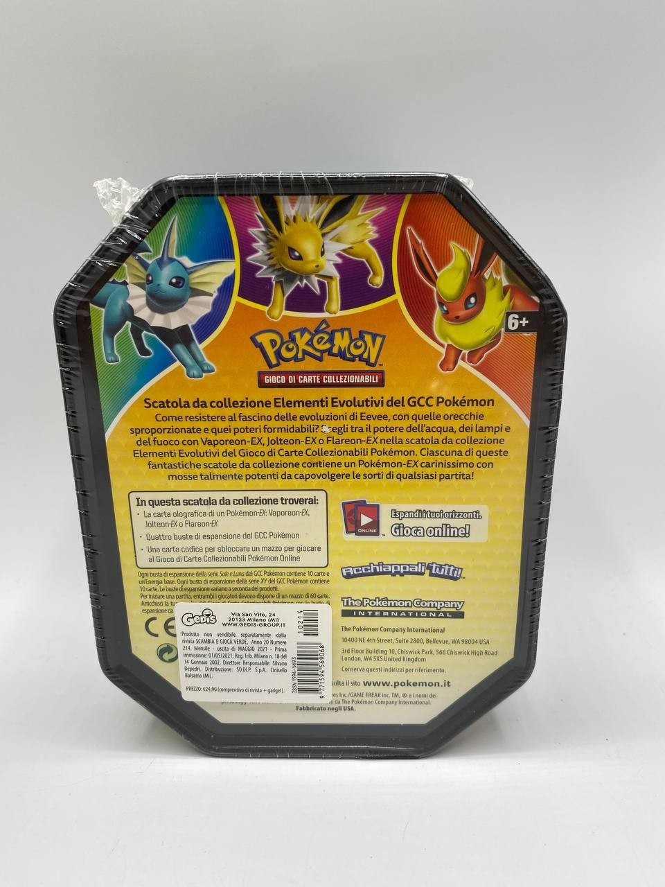 Pokemon Tin vaporeon Elemental power Italiano Sealed Sigillato