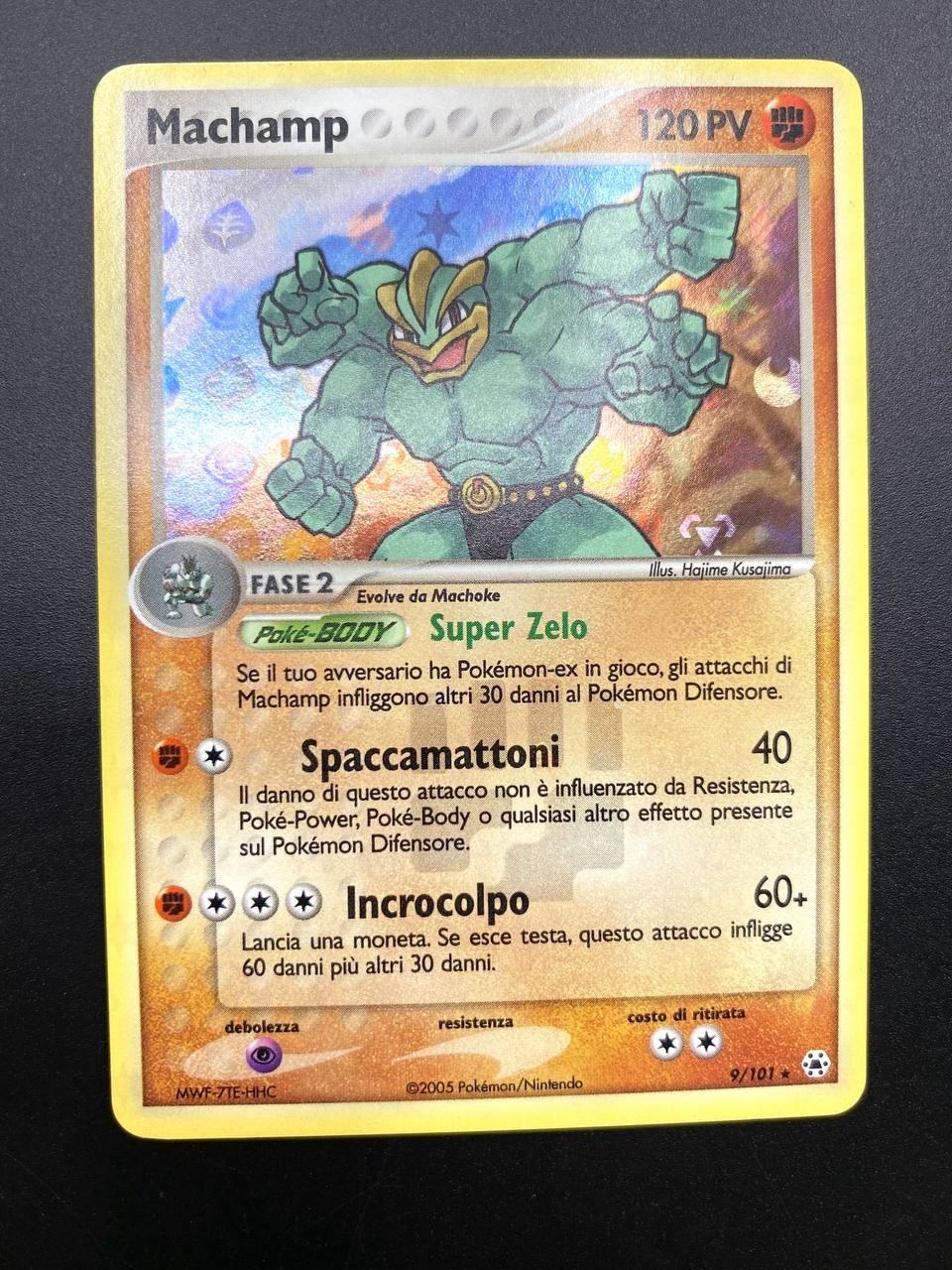 Carta Pokemon Machamp 9/101 Holo set ex leggende nascoste Italiano Near mint