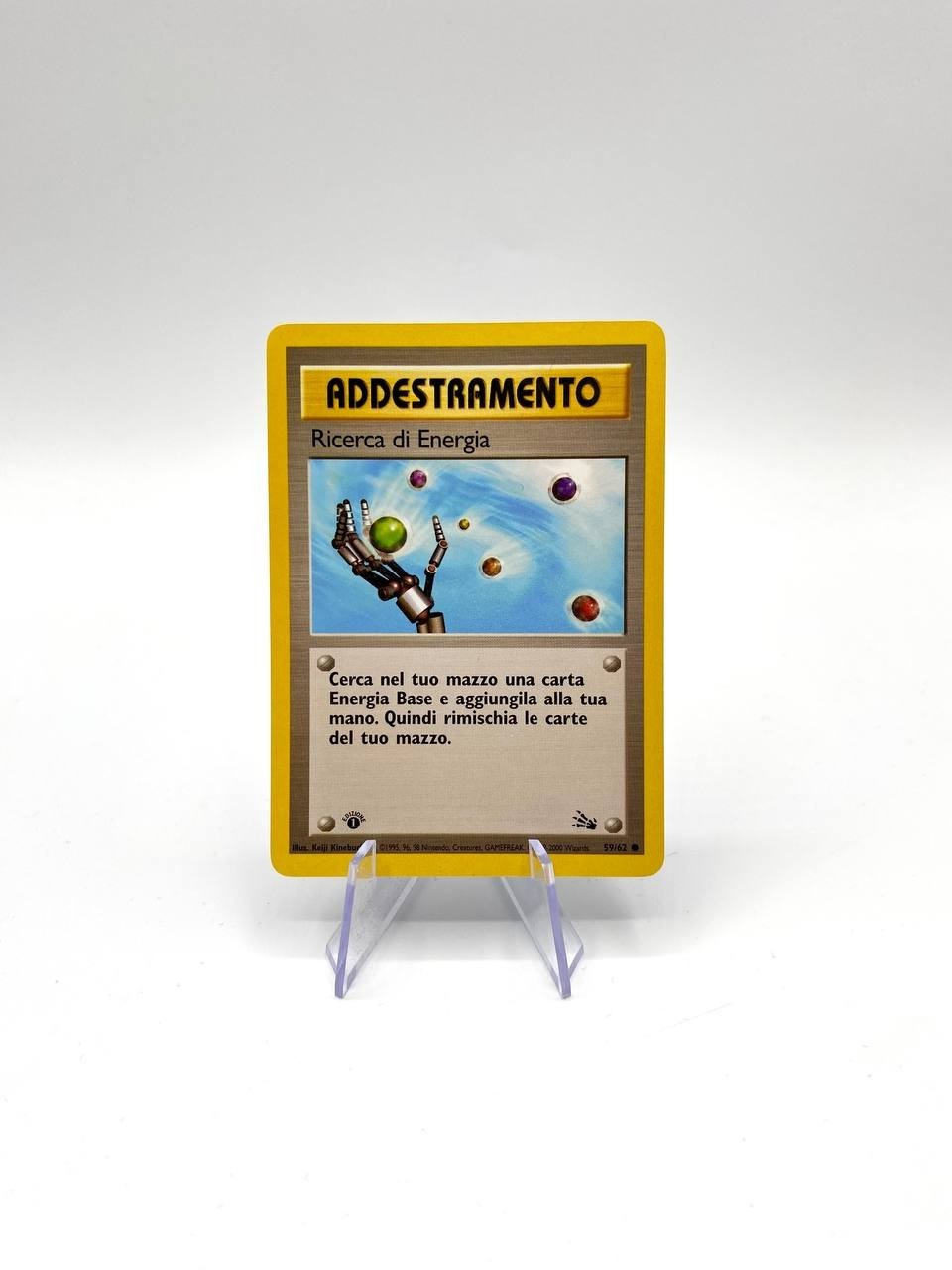 Carta pokemon Ricerca di Energia 59/62 set Fossil FO 1a edizione Excellent ITA
