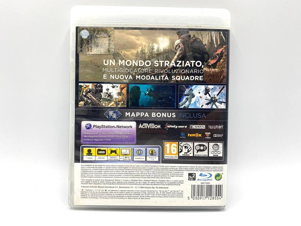 Call of Duty Ghosts PlayStation 3 2013 Completo funzionante Italiano Activision
