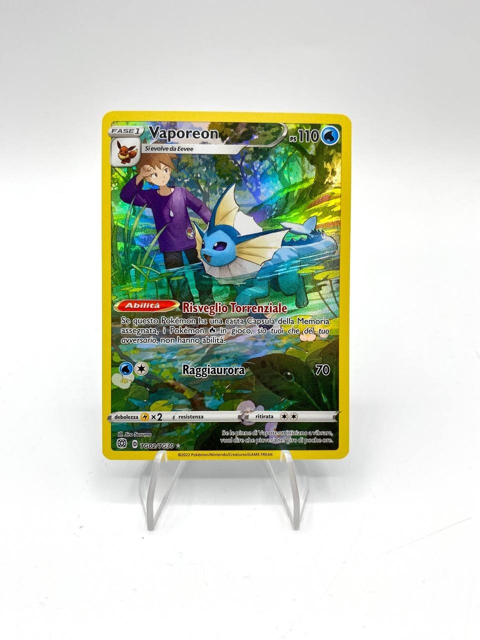 Carta pokemon Vaporeon Trainer Gallery TG02/TG30 set Astri Lucenti ITA Near Mint