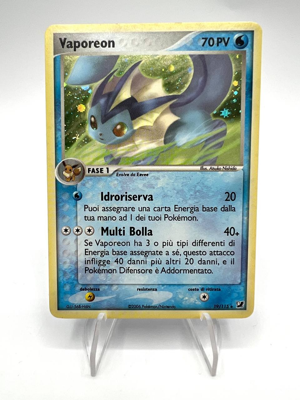 Carta Pokemon Vaporeon 19/115 Holo set Ex Forze Segrete Italiano Near mint