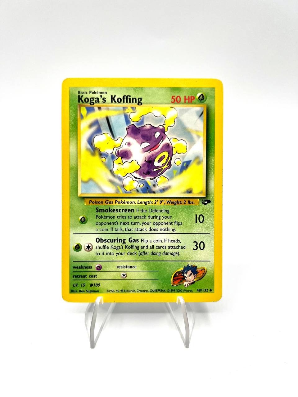 Carta Pokémon set Gym Challenge Koga's Koffing 48/132 Vintage played Inglese