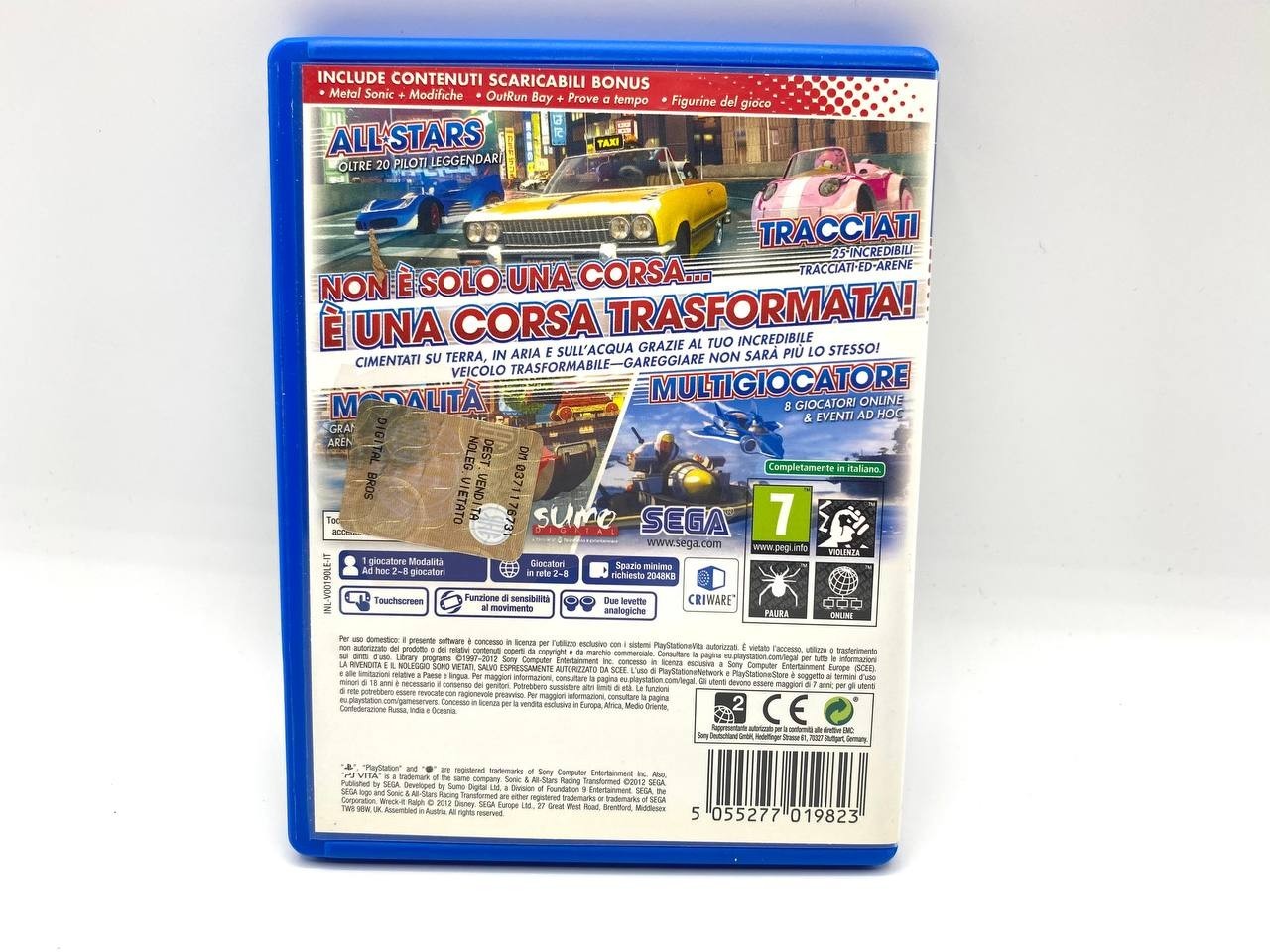 Sonic & All-Stars Racing Transformed PlayStation PS Vita Completo funzionante IT