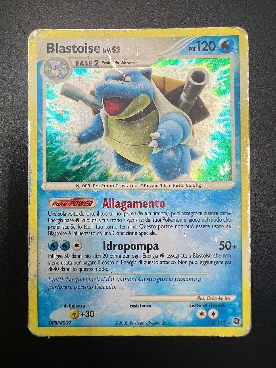 Carta pokemon Blastoise Lv 52 2/132 set Prodigi segreti Italiano Holo Poor