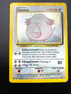 Carta Pokemon Chansey Holo Base Set BS 3/102 Italiano Poor Vintage