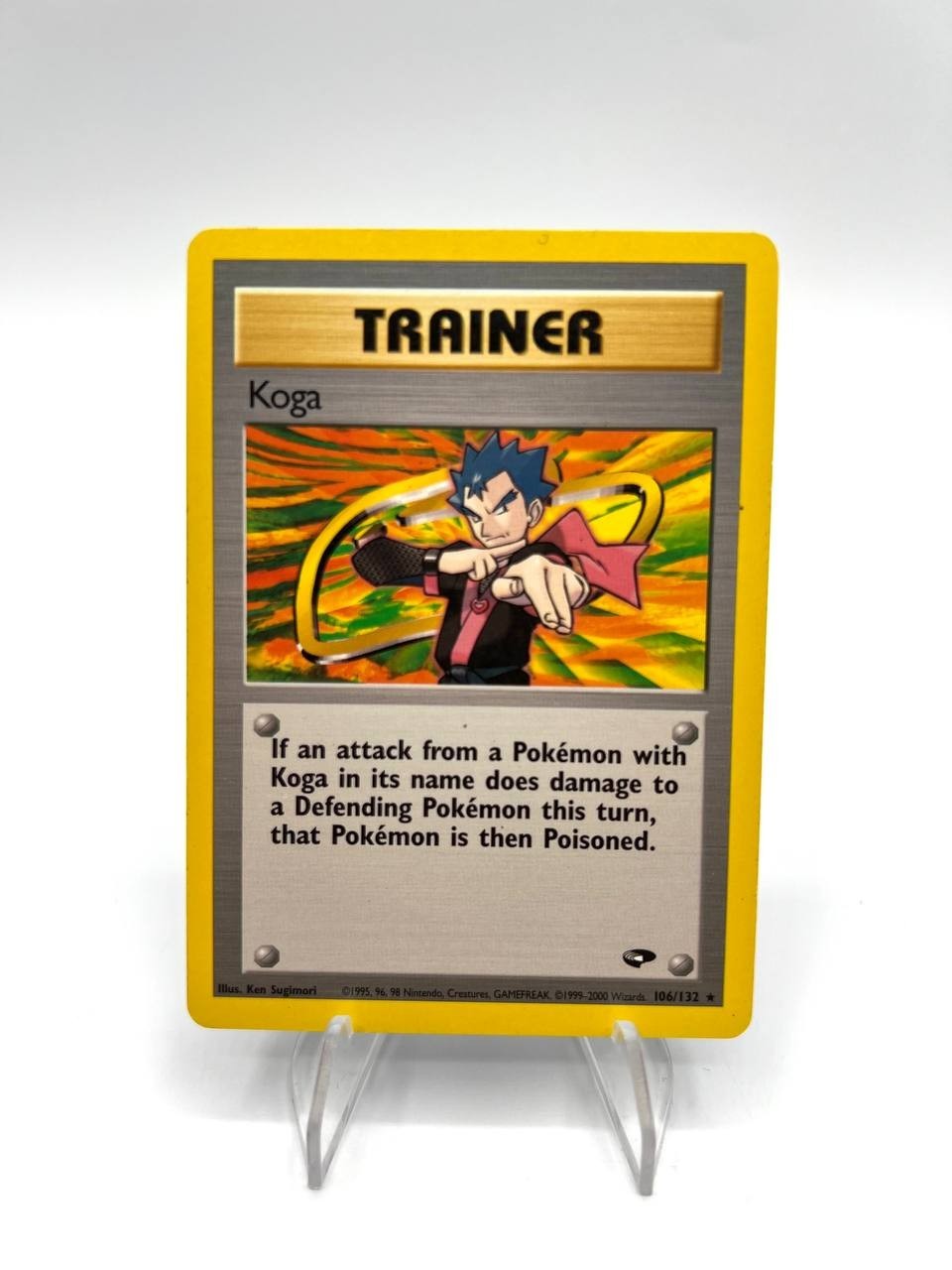 Carta Pokemon Koga 106/132 set Gym Challenge Inglese No holo Vintage