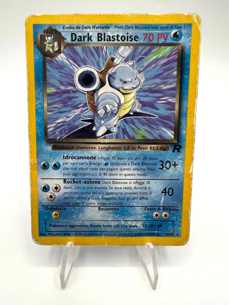 Carta pokemon Dark Blastoise 20/82 Team Rocket Italiano Vintage Poor no holo
