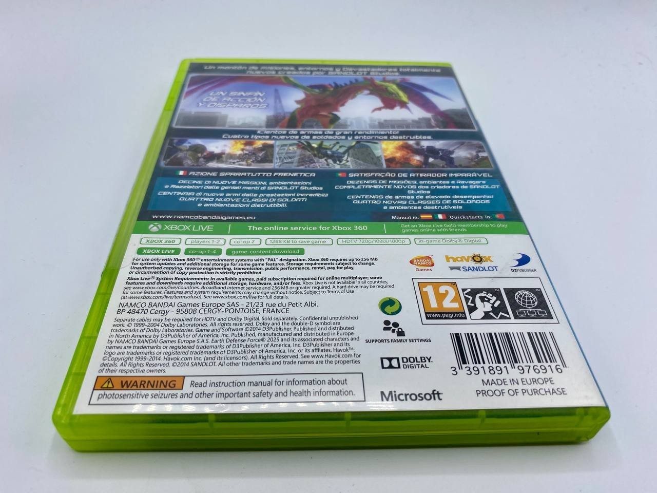 Gioco earth defense force 2025 xbox 360 Completo di manuale Funzionante Ita/esp