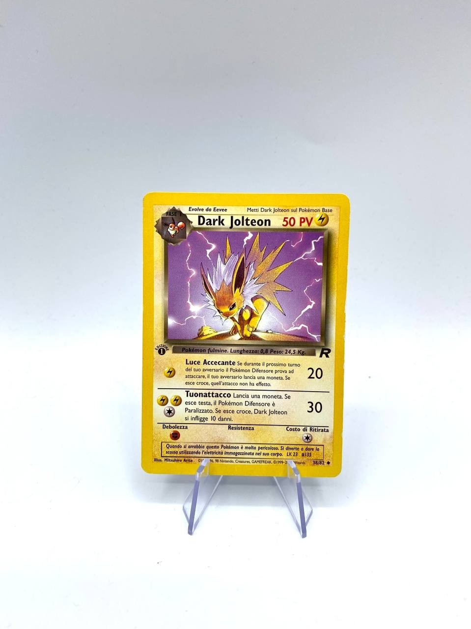 Carta Pokémon Dark Jolteon 38/82 set Team Rocket italiano prima edizione Good