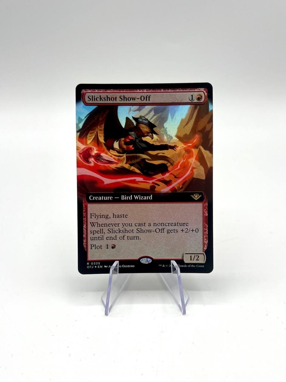 Magic the gathering MTG Slickshot Show Off OTJ 0335 EN Rare Ext Art Near mint