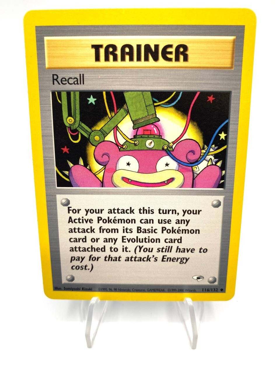 Carta pokemon set Gym Heroes 116/132 Recall Trainer Vintage Near mint No holo