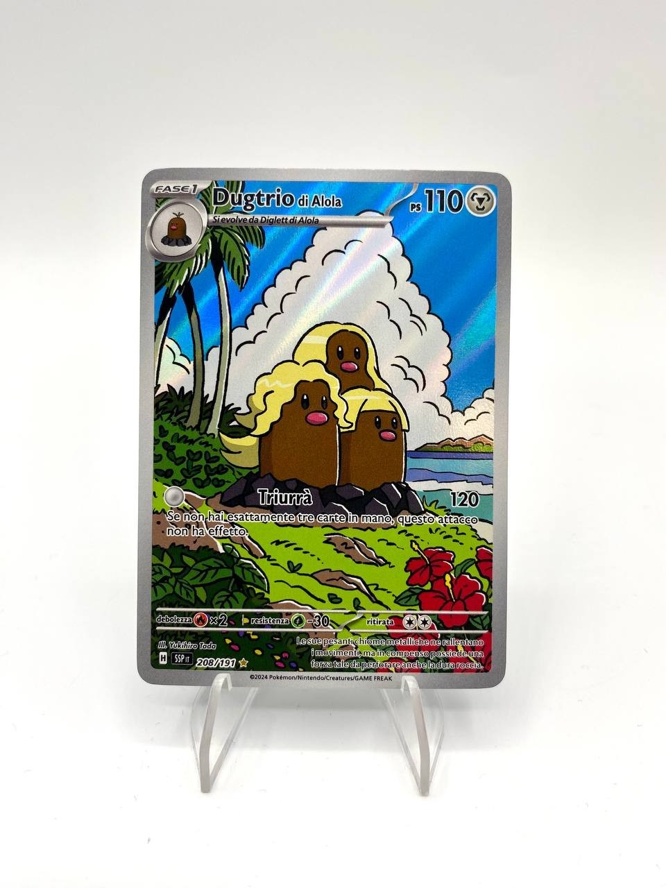 Pokemon DUGTRIO di Alola 208/191 SSP set Scintille Folgoranti Near mint Italiano