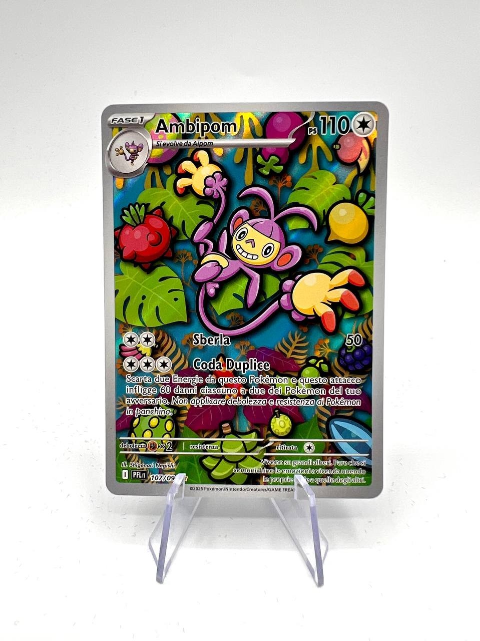 Pokémon Ambipom AR 107/094 Fiamme Spettrali ITA Illustration Rare Near Mint