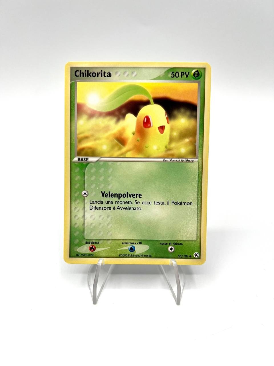 Carta pokemon Chikorita 55/101 set Leggende nascoste Vintage Excellent Italiano