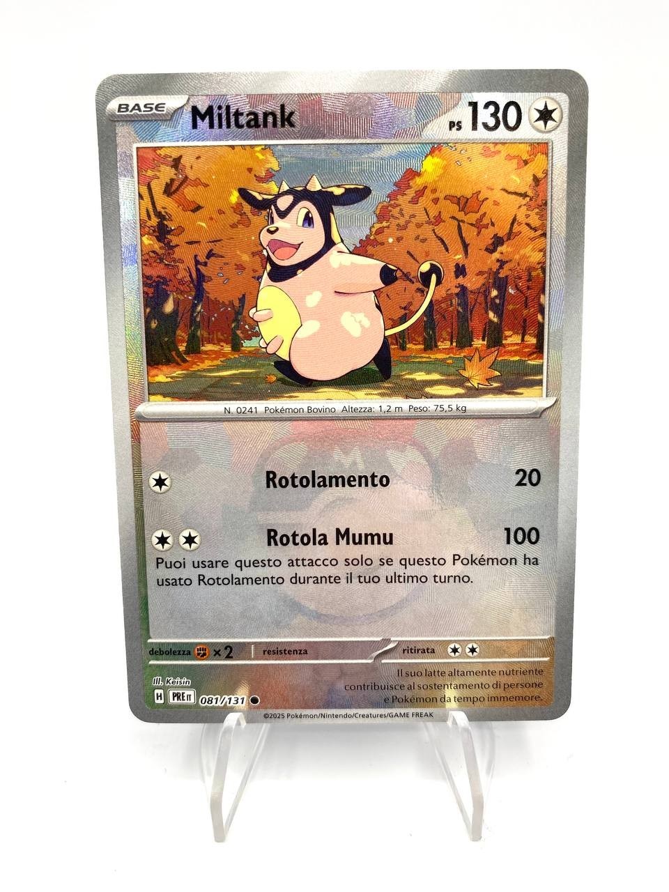 Carta Pokémon Miltank Master Ball reverse 081/131 Evoluzioni prismatiche ITA NM