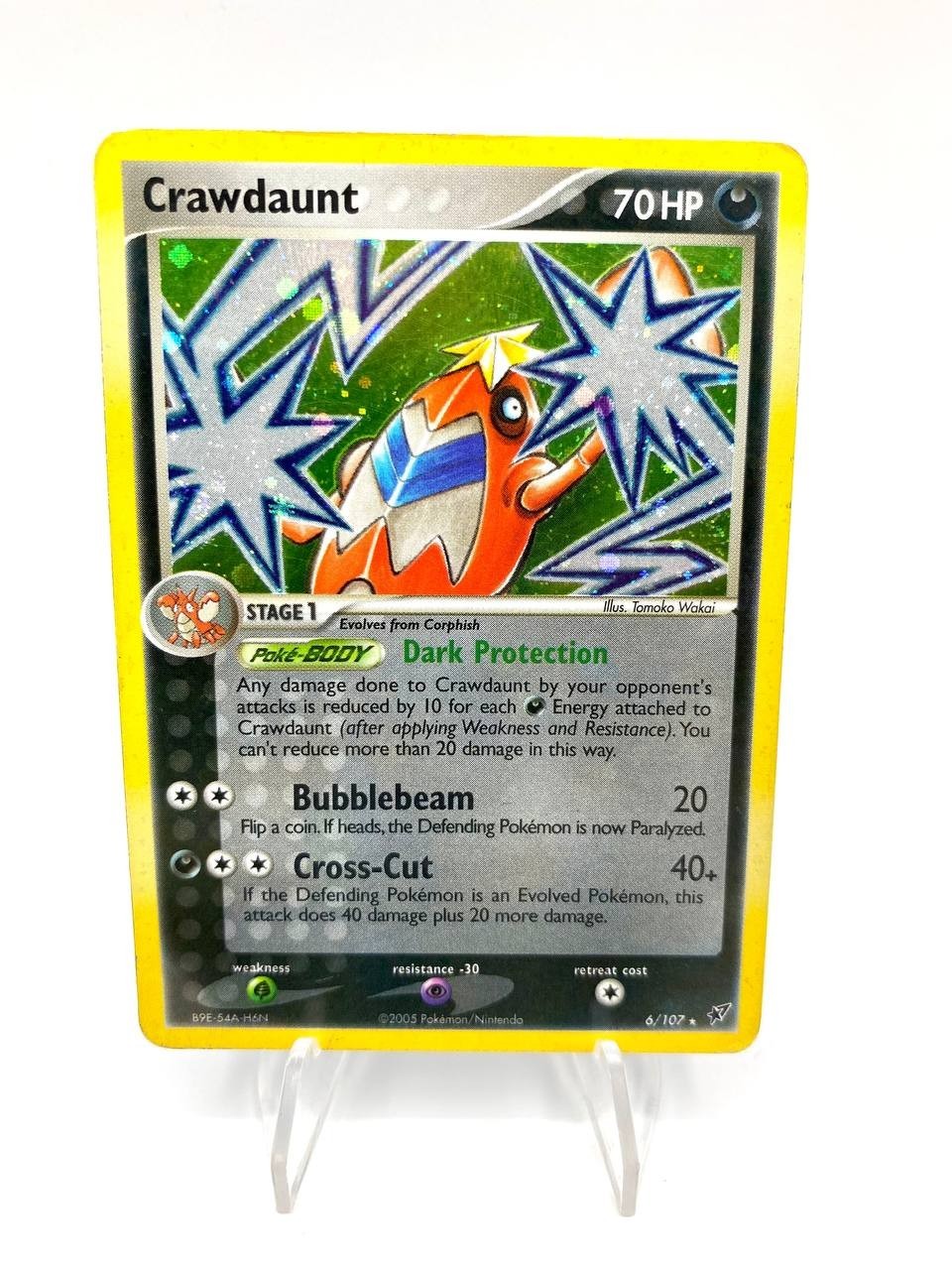Carta Pokemon Crawdaunt 6/107 set Deoxys ex Holo Inglese Excellent