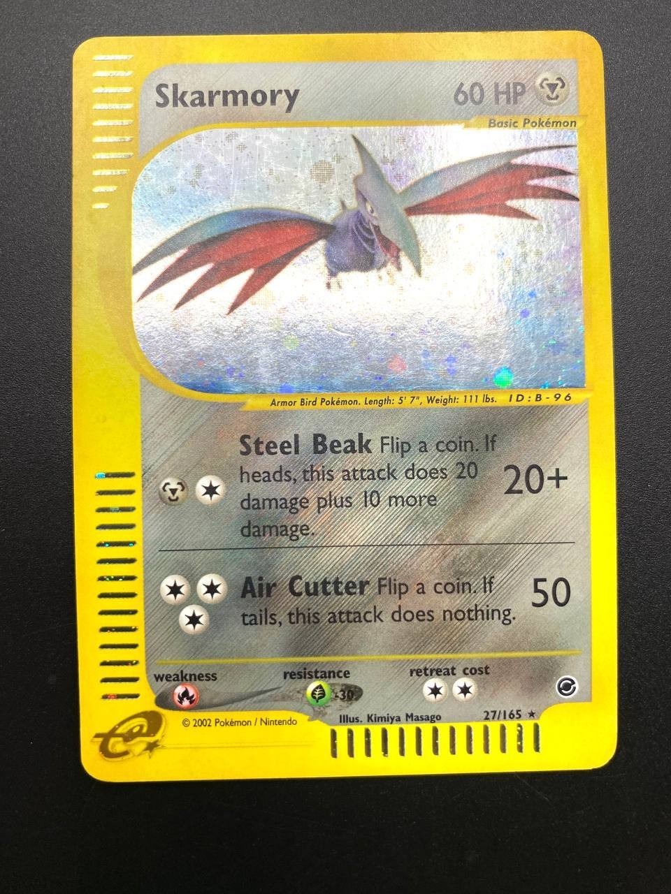 Carta Pokémon Skarmory set Expedition 27/165 Holo Inglese Vintage good