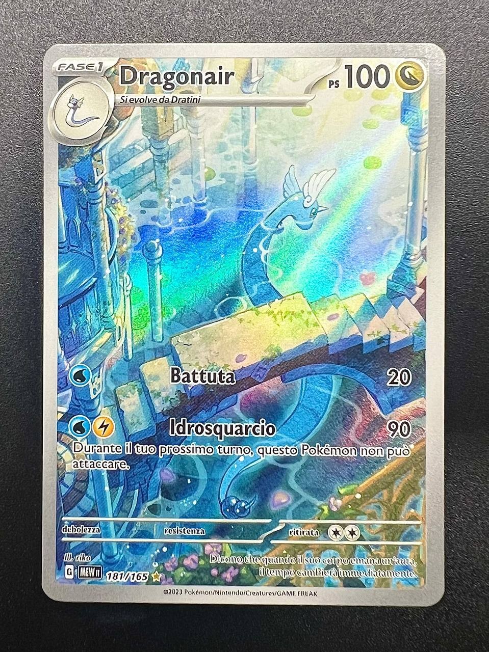 Carta Pokemon Dragonair 181/165 MEW set 151 Italiano Holo Near mint