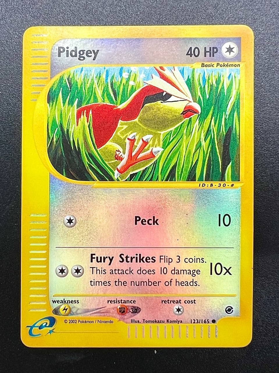 Pokemon Pidgey 123/165 EX Expedition Base Set Reverse holo Inglese Good Vintage