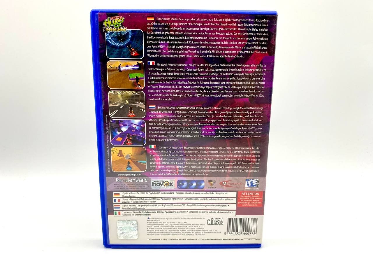 Agent Hugo Roborumble ps2 Italiano E Multilingue Pal Ita Completo Funzionante