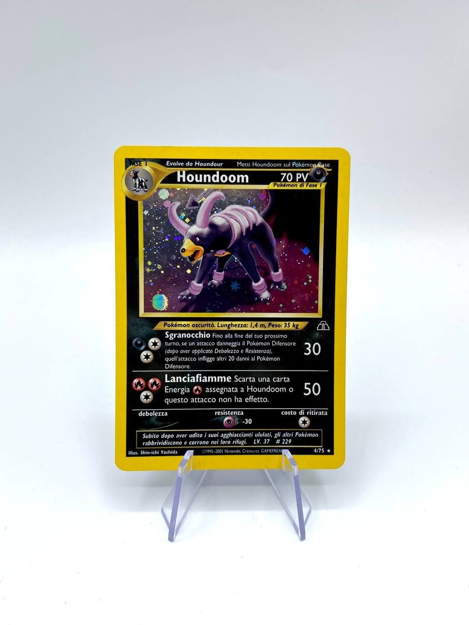 Carta pokemon Houndoom 4/75 set Neo Discovery Italiano Holo Vintage Excellent