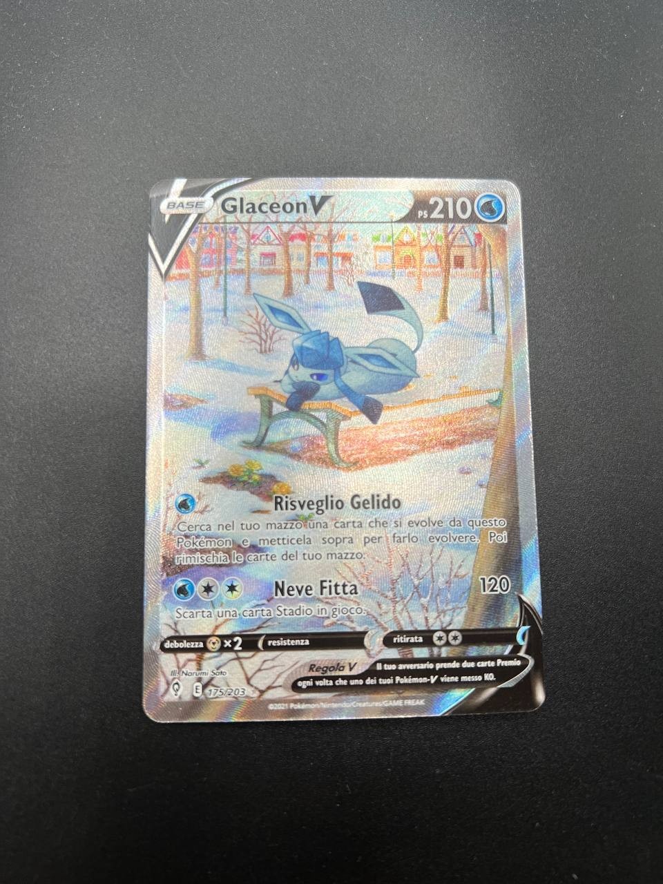 Carte Pokemon Glaceon V 175/203 Evoluzioni Eteree Ita Alternative Art Near Mint