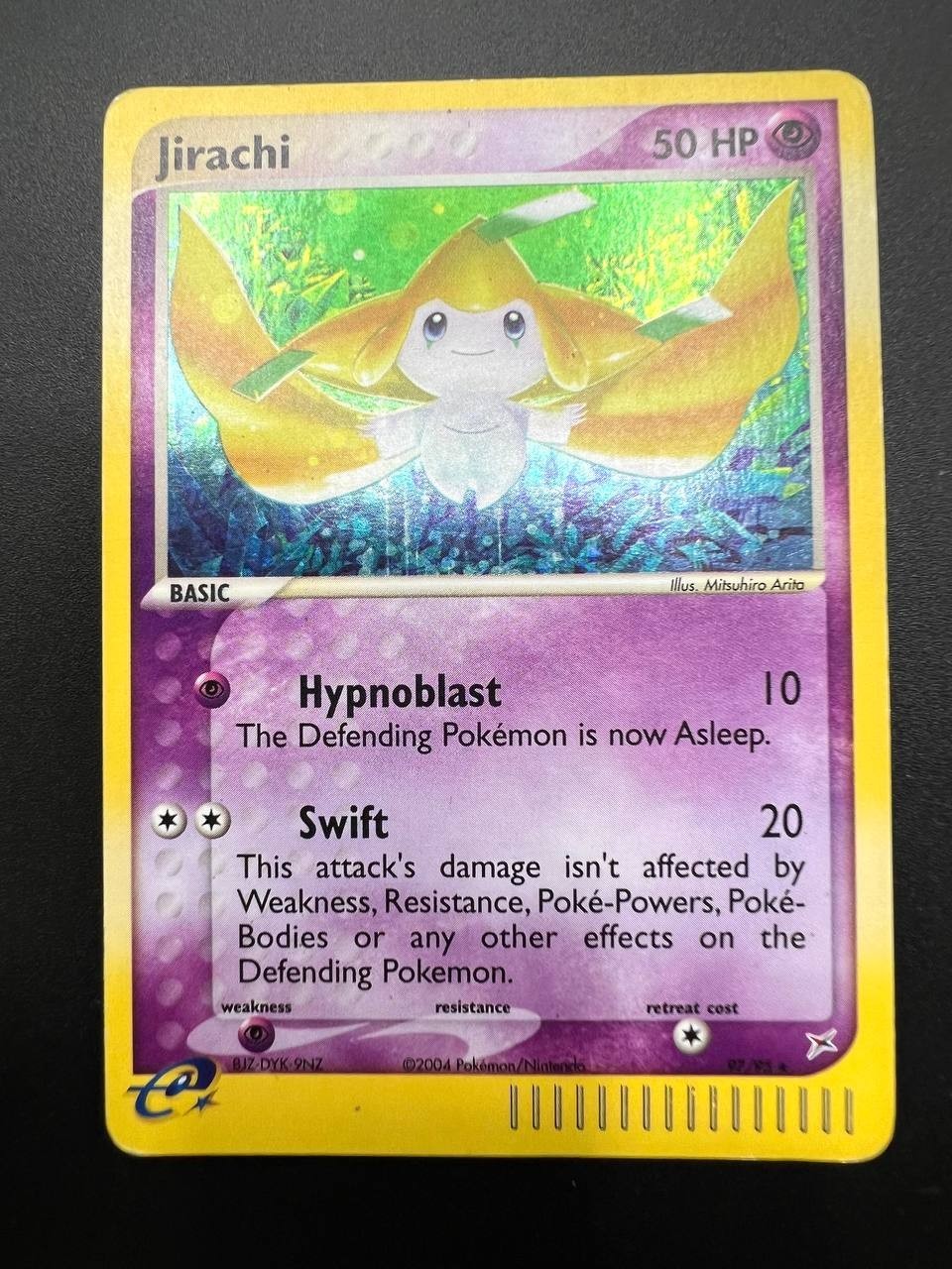 Carta pokemon Jirachi 97/95 Secret Rare Team Magma vs Team Aqua Holo Good ENG