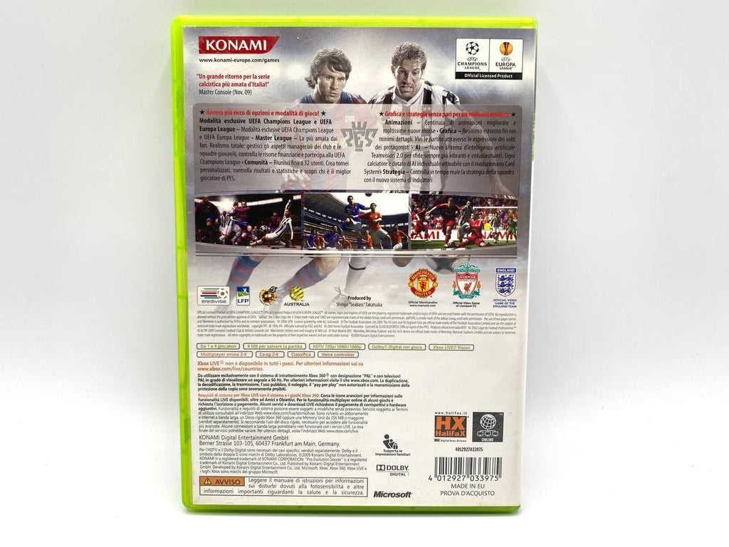 PES 2010 Pro evolution soccer Microsoft Xbox 360 Completo Funzionante Italiano